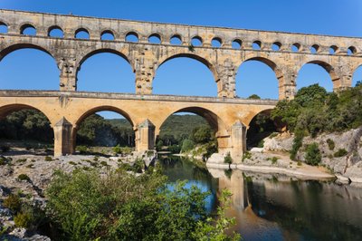 Pont du Gard, Roman aqueduct, France by Unbekannt Unbekannt